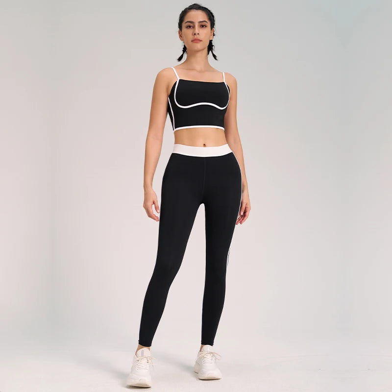 Women Patchwork Sport Yoga Suit Breathable Sportwear Set Workout Clothes  Milanni Fashion   