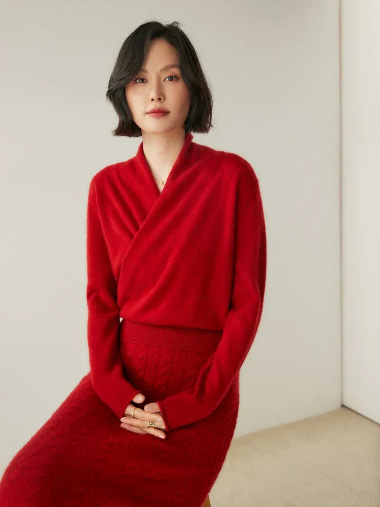 Laura | Women's Wrap Cozy Soft Sweater
