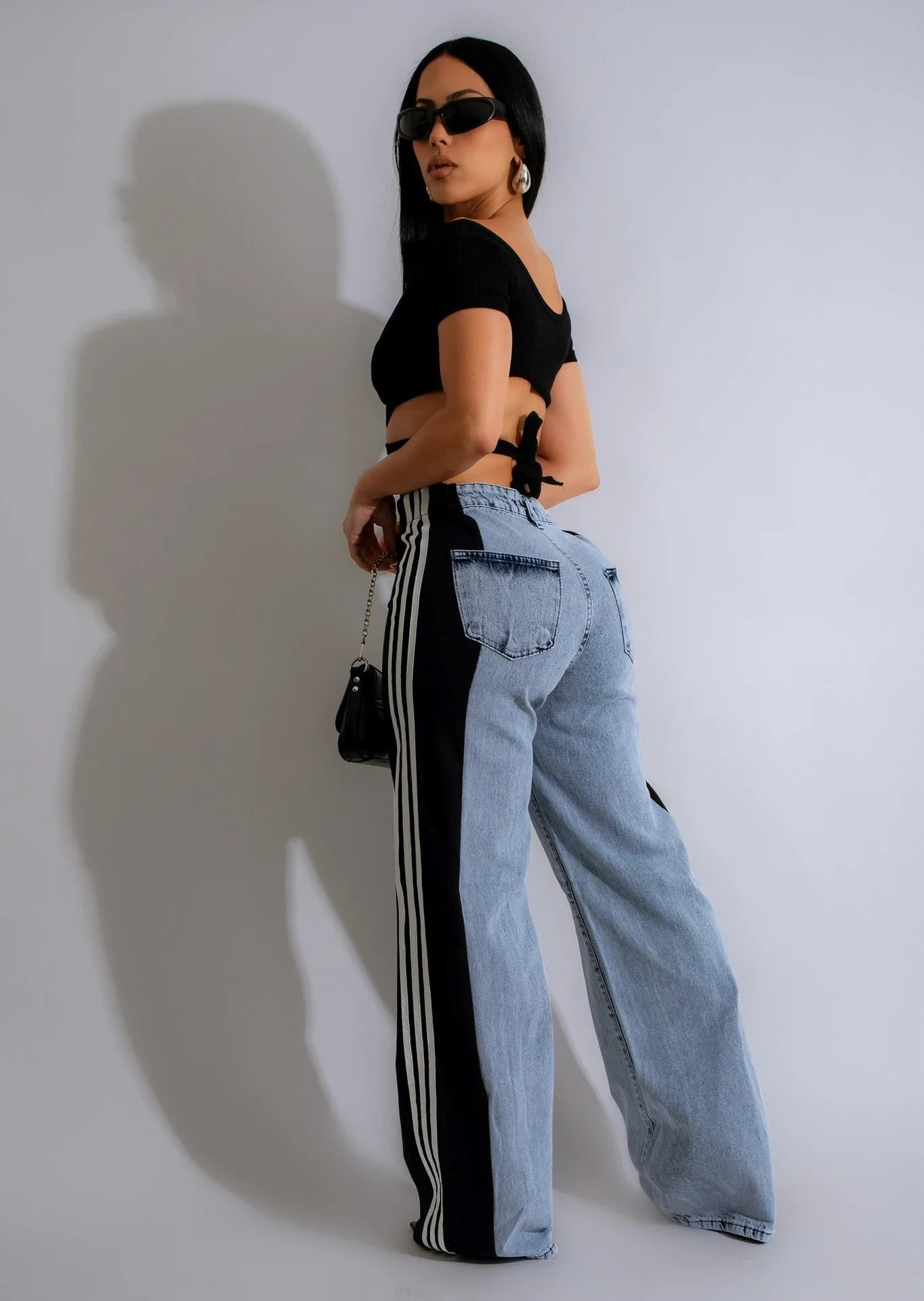 Women's Jeans Summer Patchwork High-Waist Loose Straight-Leg Casual Pants Stylish Comfortable Trousers Milanni Fashion