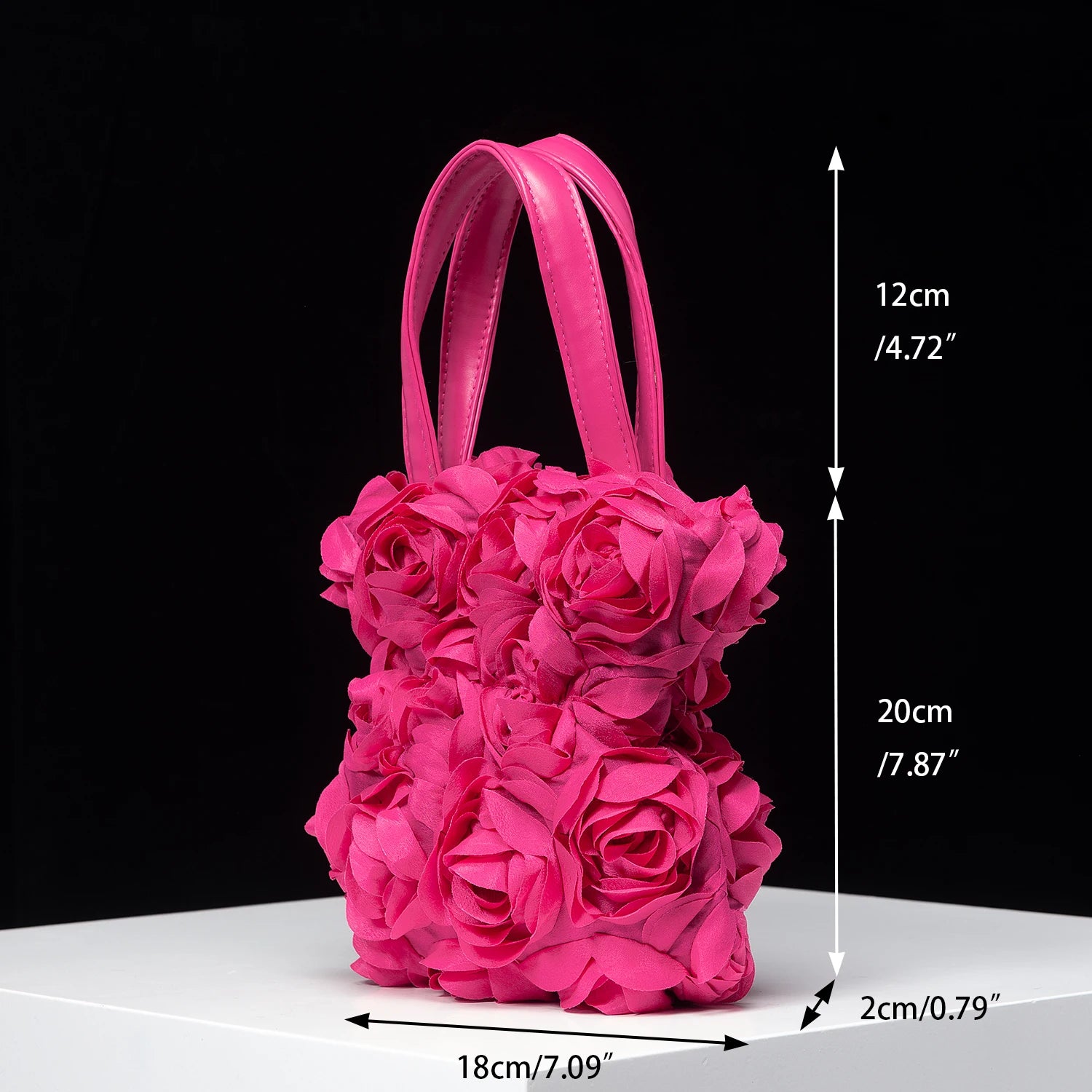 Rose Flower Mini Handbag Trendy Wedding Party Dinner Bag Stylish Elegant Evening Purse for Women Milanni Fashion