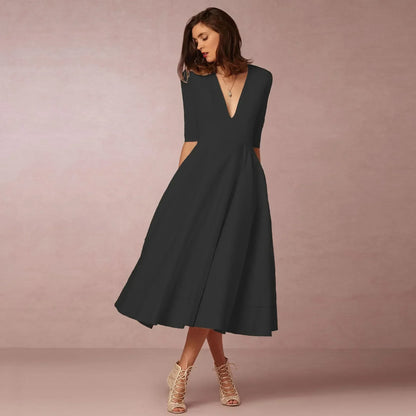 Bettina | Women's Elegant Flowing Midi Dress