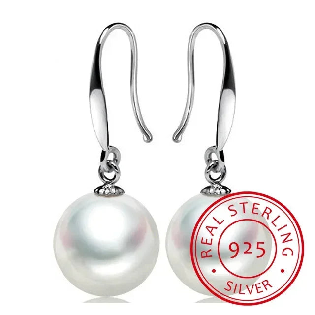 925 Sterling Silver Pearl Drop Earrings Custom Jewelry for Women Wedding & Party Gift Milanni Fashion