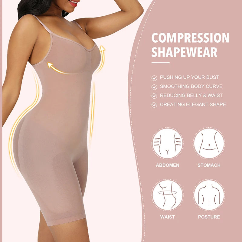 Bodysuit Shapewear Tummy Control Full Body Shaper Slimming Sheath Butt Lifter Push Up Corset Milanni Fashion