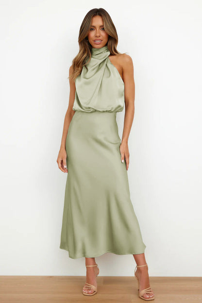 Doris | Women's Chic Halter Neck Evening Dress