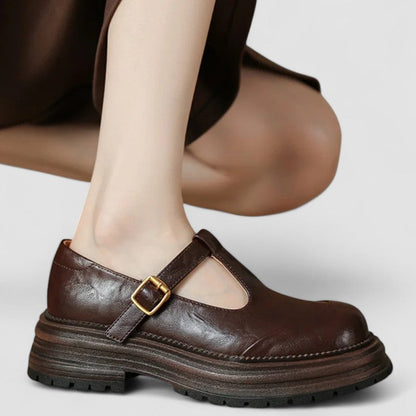Emilia | Women's Platform T Strap Casual Shoes