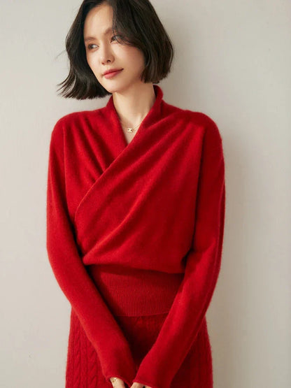 Laura | Women's Wrap Cozy Soft Sweater