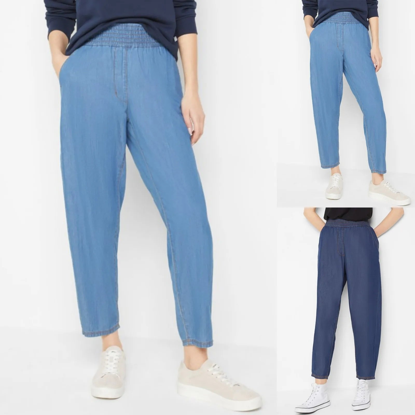 Imitation Denim Jeans Casual Comfortable Loose Pants with Pockets Trendy and Relaxed Fashion Style Milanni Fashion