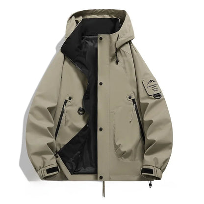 Carl | Men's Utility Jacket with Hood and Front Zipper