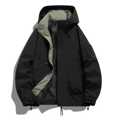 Carl | Men's Utility Jacket with Hood and Front Zipper