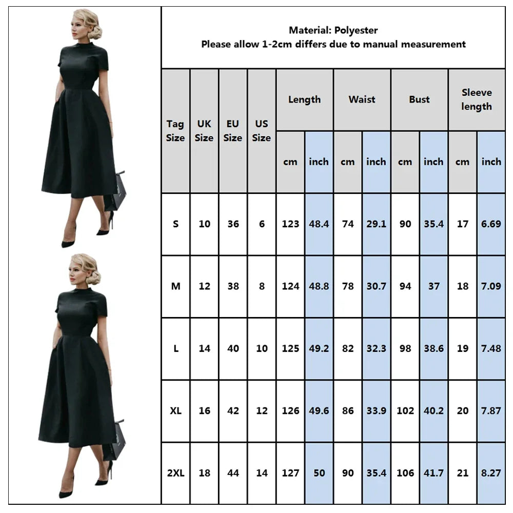 Elegant Black Dress Half High Collar High Waist A-Line Dress Slim Fit Midi Dress Maxi Dress Milanni Fashion   