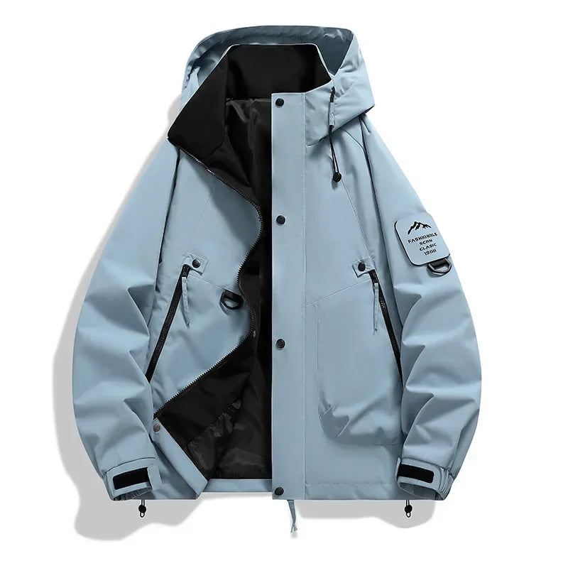 Carl | Men's Utility Jacket with Hood and Front Zipper