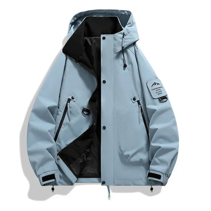 Carl | Men's Utility Jacket with Hood and Front Zipper