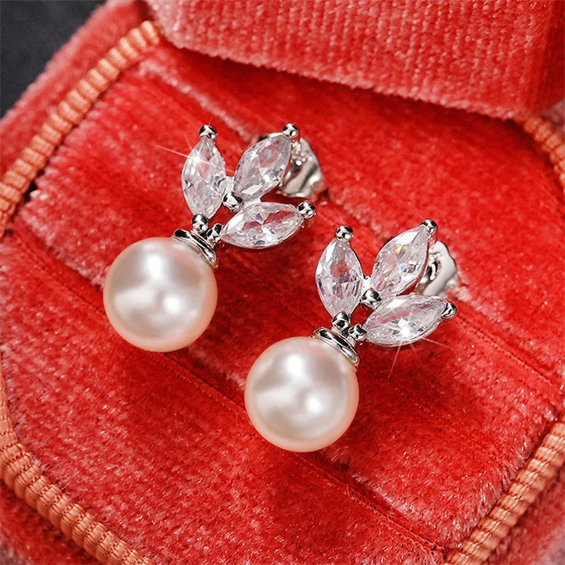 Imitation Pearl Stud Earrings Delicate Statement Jewelry for Women’s Daily Wear Accessories Milanni Fashion