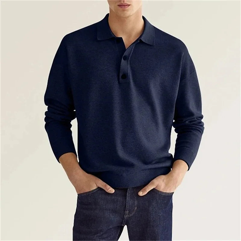 Peter | Men's Freizeit-Poloshirt with langen Ärmeln