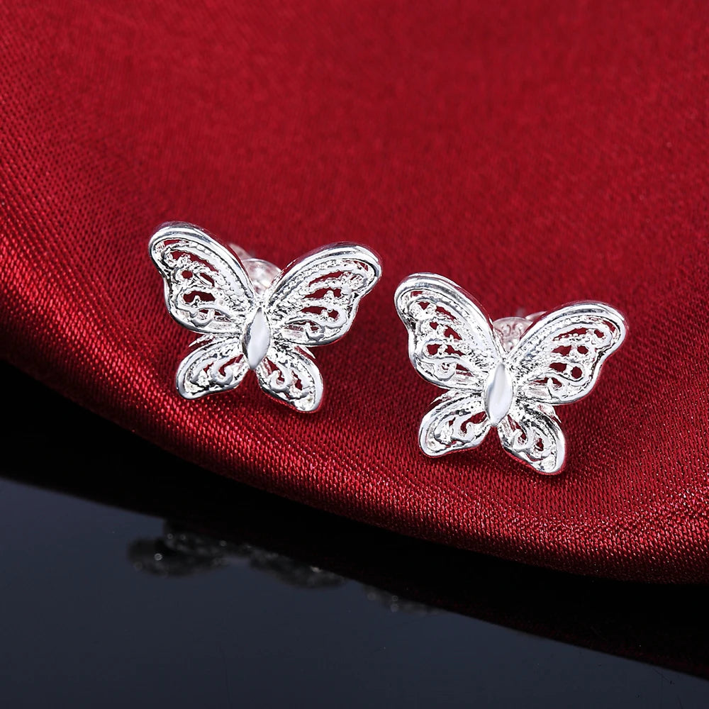 925 Sterling Silver Butterfly Earrings for Women Elegant Party Jewelry Christmas Gift Milanni Fashion