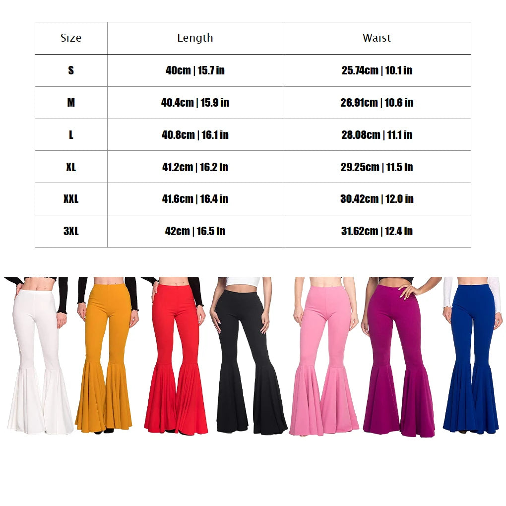 Breathable Cotton High Waist Bell Bottom Pants Stylish and Comfortable Flare Pants for Women Milanni Fashion