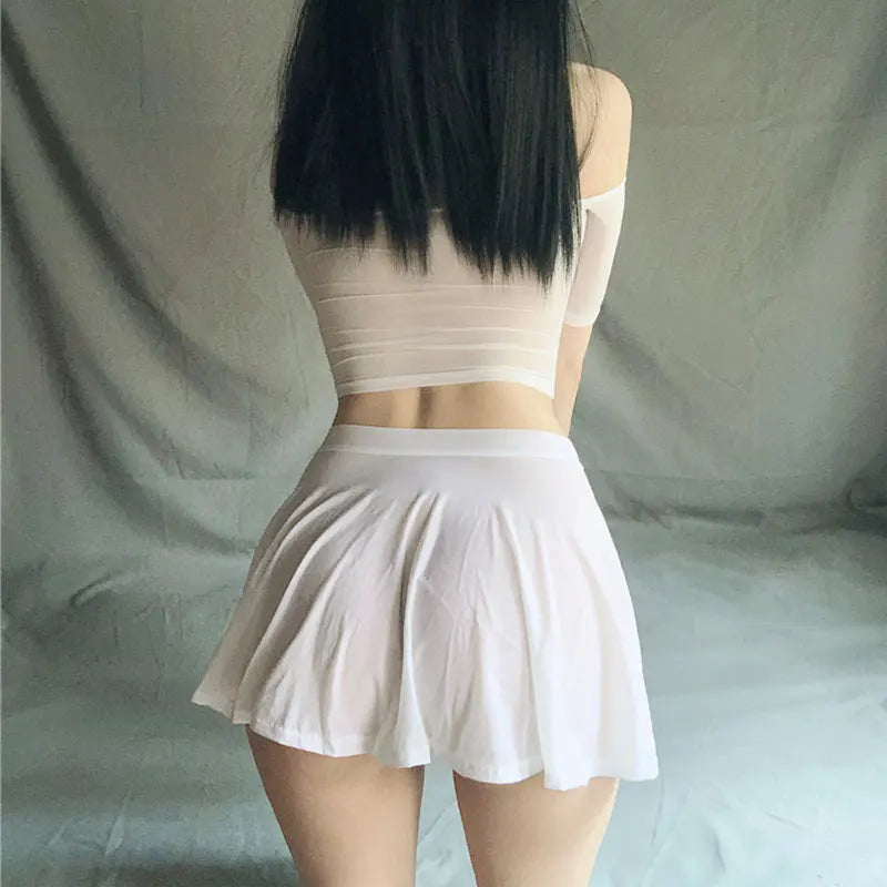 Sexy Mini Pleated Skirt Y2K A-line Stretchy Club Outfit for Women High Waist Korean Style Skirt Milanni Fashion