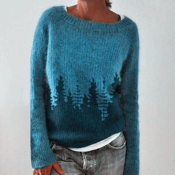 Andrea | Women's-Winter Christmas Sweater with Nordic Pattern