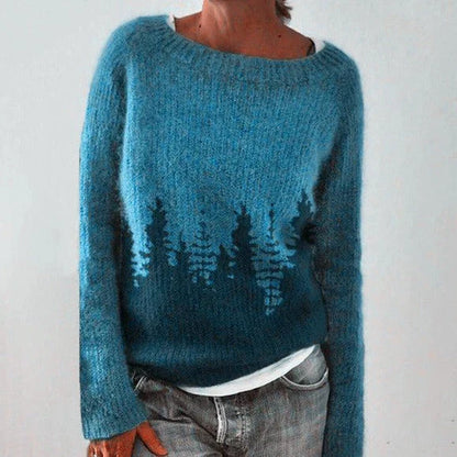 Andrea | Women's-Winter Christmas Sweater with Nordic Pattern