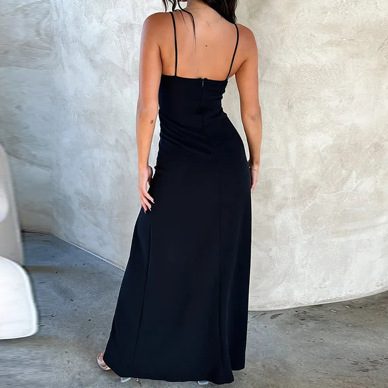 Fashionable Style Sexy Fit Height Split Design Strap Dress For Women Maxi Dress Milanni Fashion   