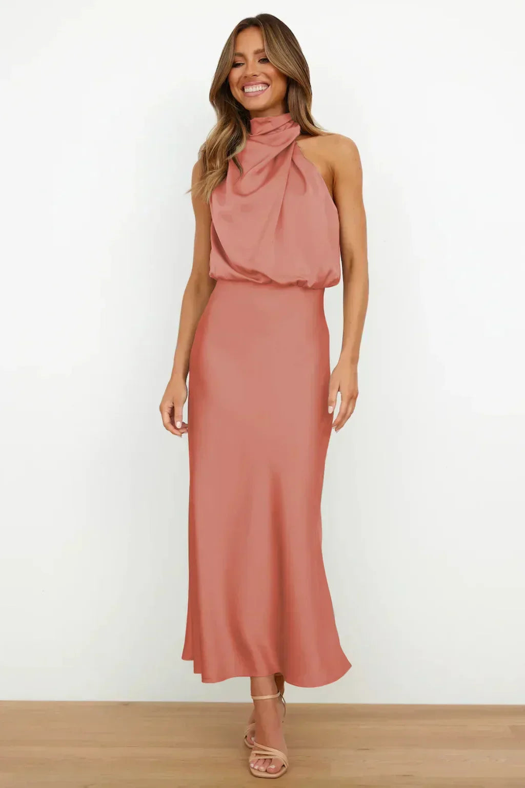 Doris | Women's Chic Halter Neck Evening Dress