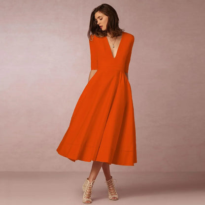 Bettina | Women's Elegant Flowing Midi Dress