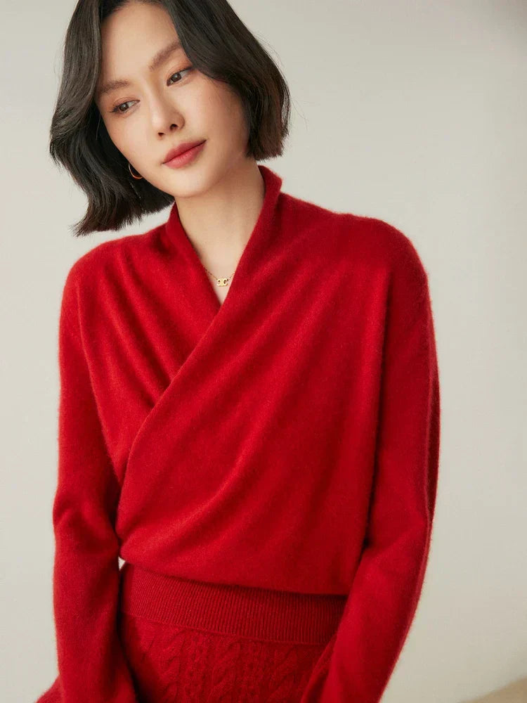 Laura | Women's Wrap Cozy Soft Sweater