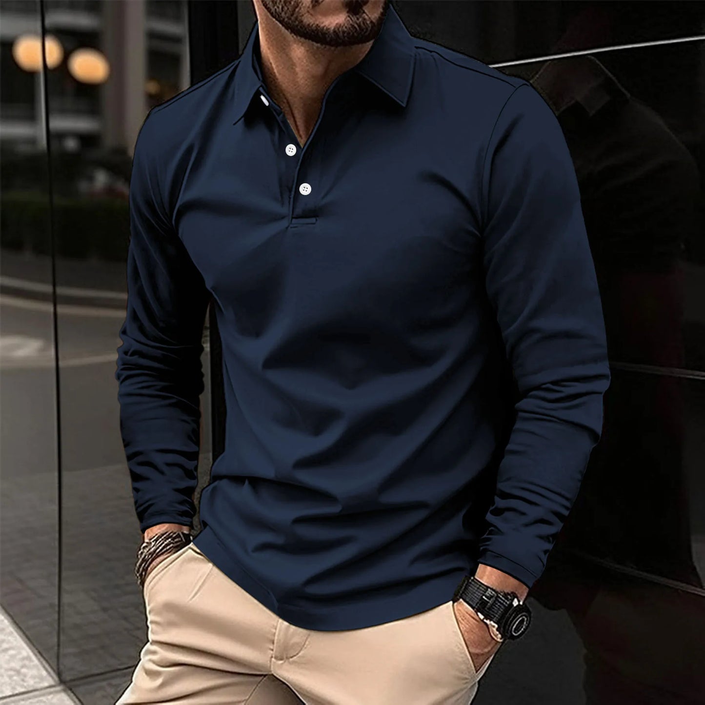 Lorenzo | Men’s Long Sleeve Executive Polo