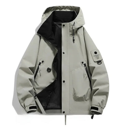 Carl | Men's Utility Jacket with Hood and Front Zipper