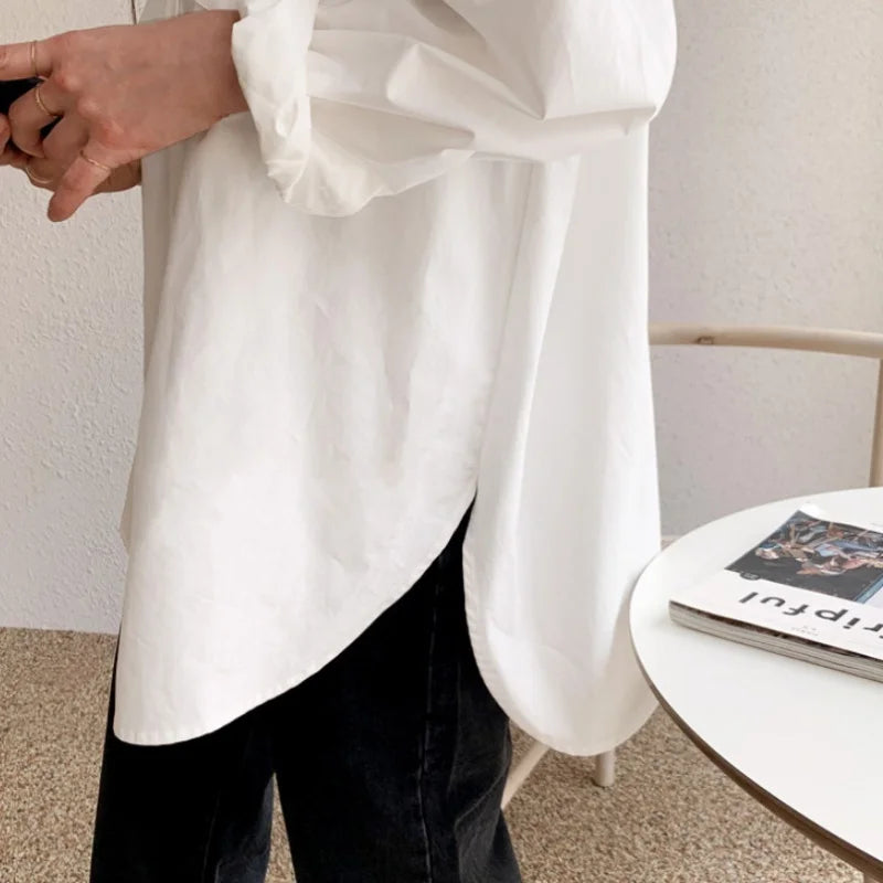 Casual Loose Cotton Blouse Fashionable Long Sleeve Shirt Comfortable Everyday Wear for Women Milanni Fashion