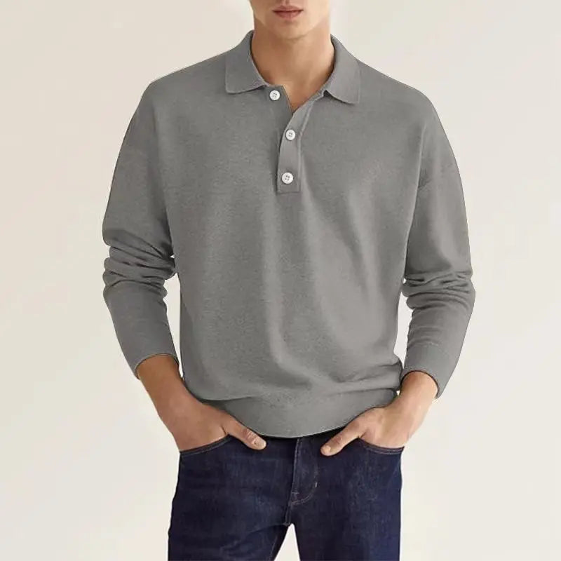 Peter | Men's Freizeit-Poloshirt with langen Ärmeln