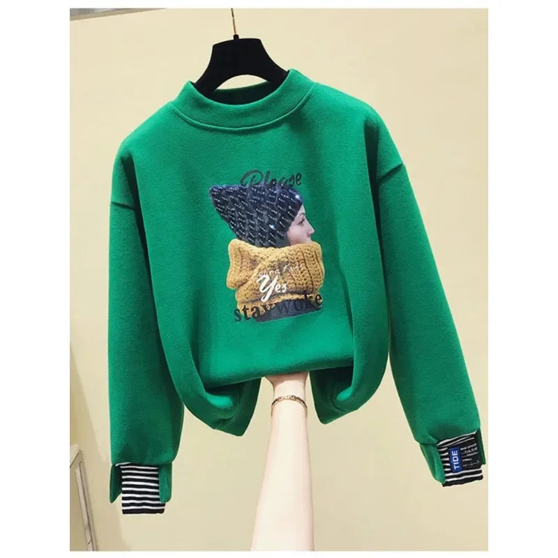 Long Sleeve Pullover Sweatshirt & High-Waist Knitted Skirt Outfit Autumn/Winter Two Piece Set for Women  Milanni Fashion   