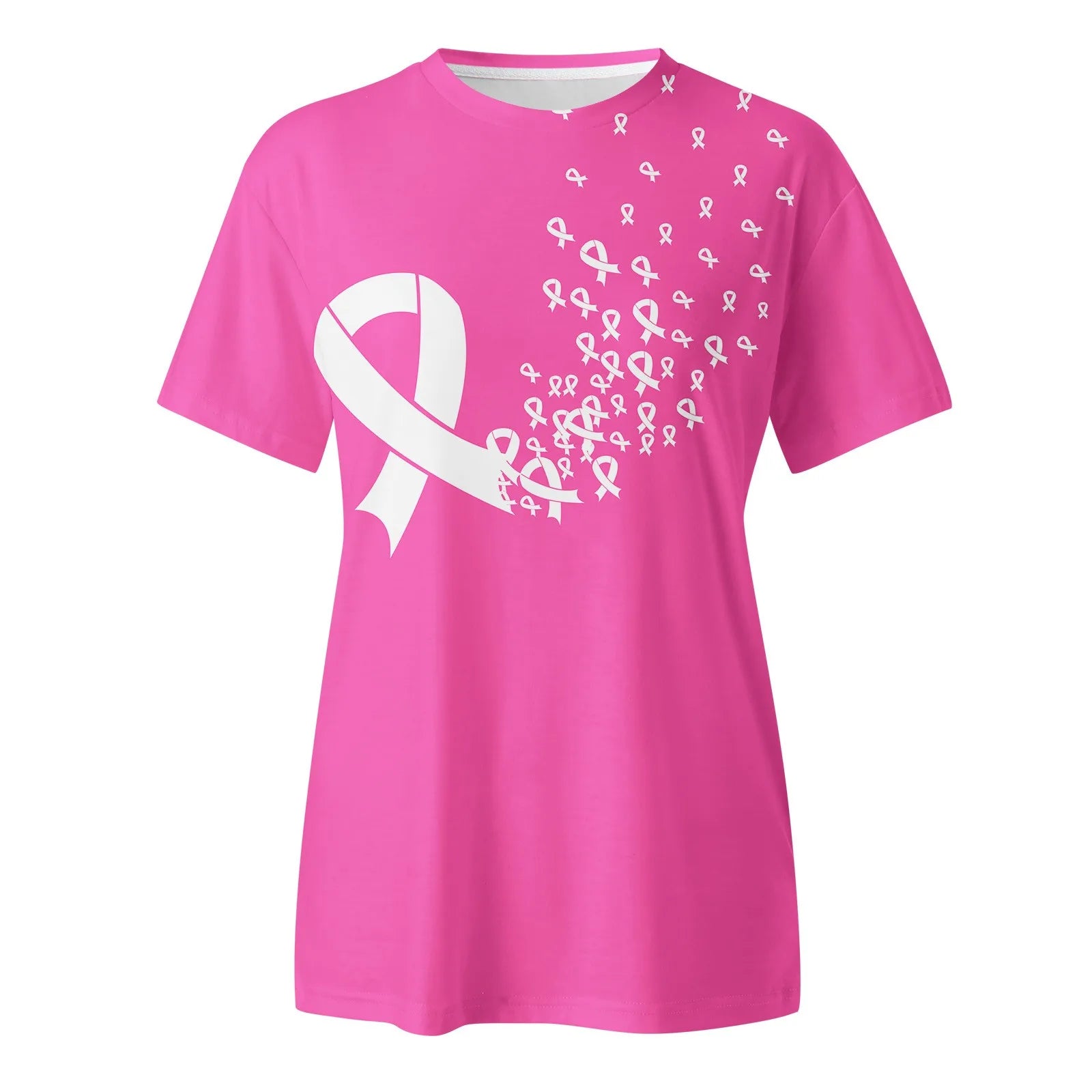 October Pink T-Shirt Breast Cancer Awareness Support Graphic Tee Stylish Comfortable Casual Wear Milanni Fashion