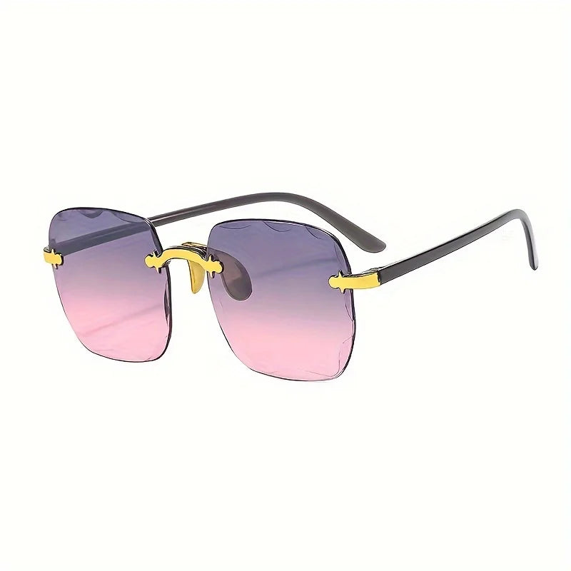 Frameless Fashion Gradient Lenses Women's Retro Classic Sunglasses 2024 New  Milanni Fashion C4  