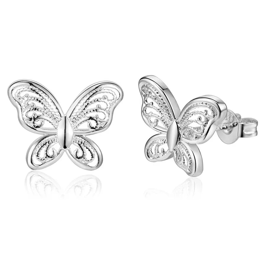 925 Sterling Silver Butterfly Earrings for Women Elegant Party Jewelry Christmas Gift Milanni Fashion