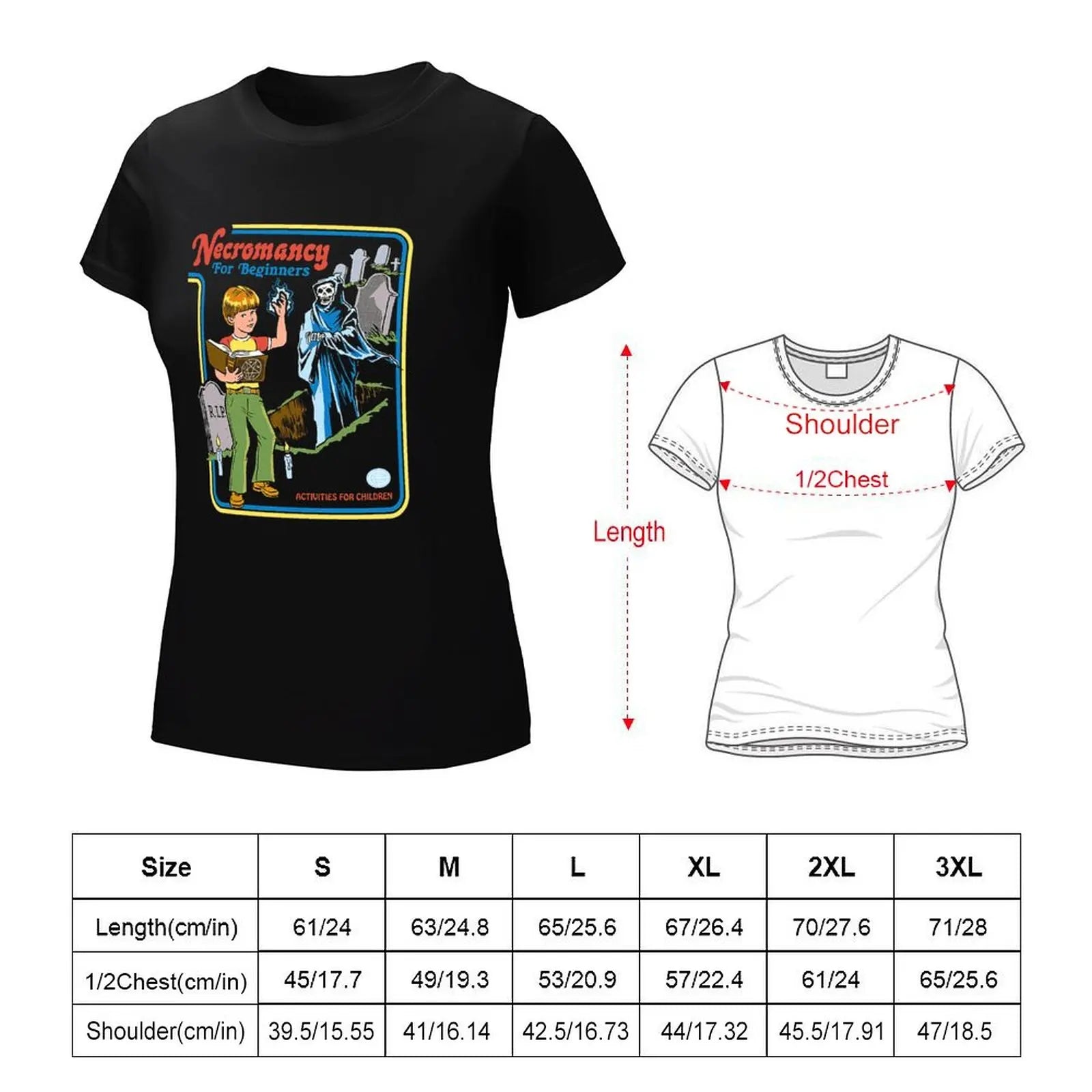 Necromancy For Beginners Activities For Children T-Shirt Funny Graphic Cropped Tee for Women Milanni Fashion