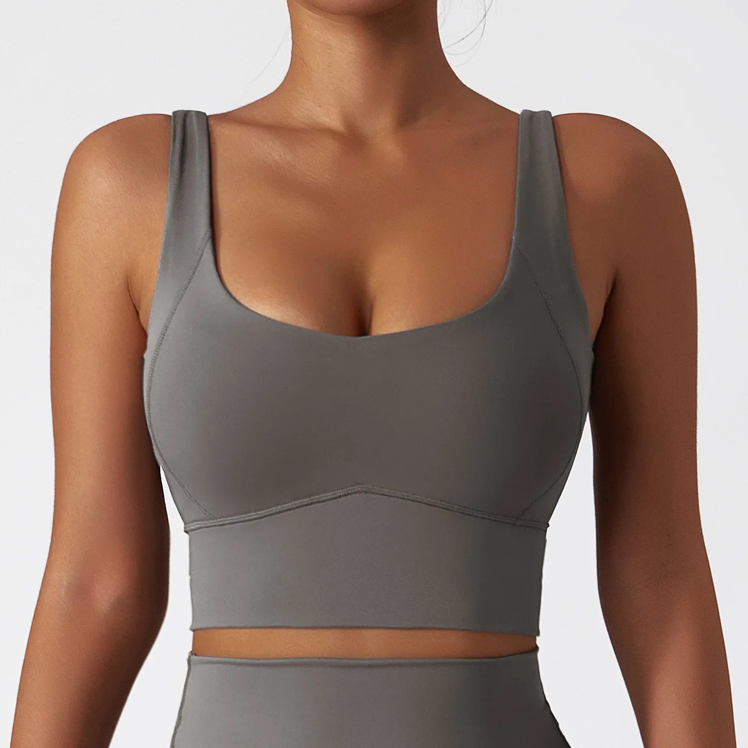 Shockproof Yoga Crop Top with Chest Pad for Fitness Women's High-Strength Sports Bra Milanni Fashion