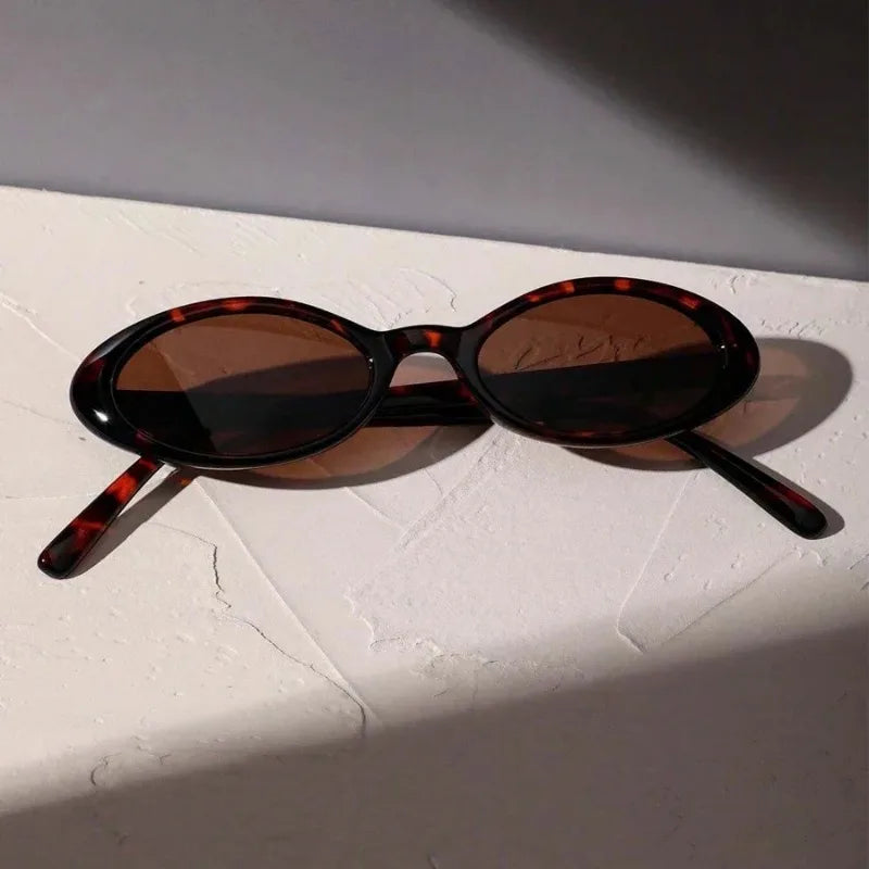 Sexy Small Oval Women's Sunglasses 2024 New Fashion Leopard Brown Hot Sun Glasses  Milanni Fashion   