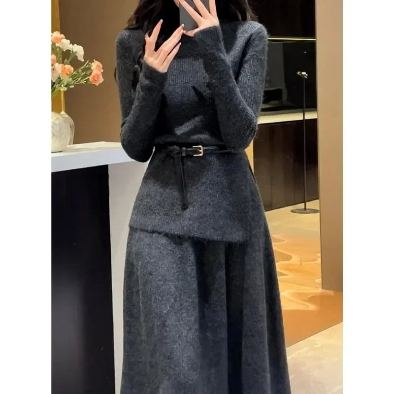 Slimming Knitted Top Bottom Skirt Two Piece Set For Women Stylish and Comfortable Casual Outfit Milanni Fashion