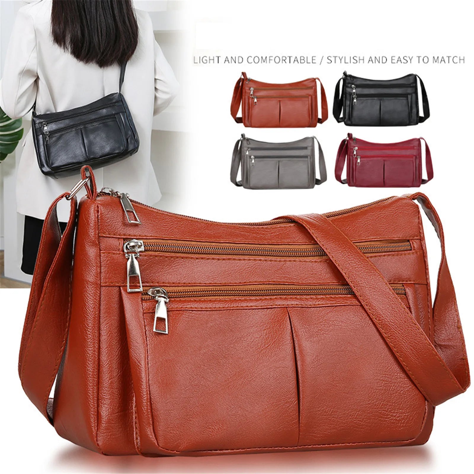 Designer Luxury Shoulder Bag Soft Leather Fashion Versatile Crossbody Bag Stylish Handbag for Women Milanni Fashion