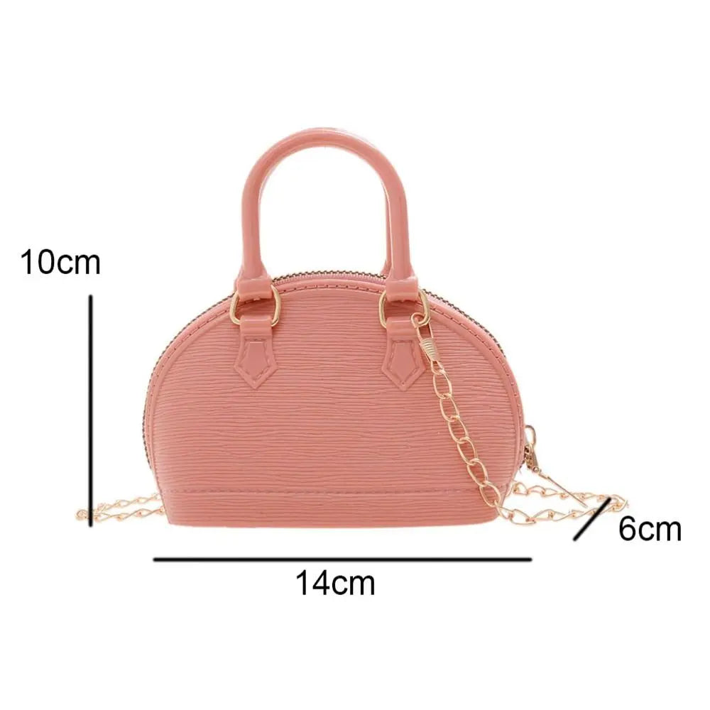 High-capacity Mini Shell Crossbody Bag PU Leather Solid Color Single Shoulder Bag  Milanni Fashion   