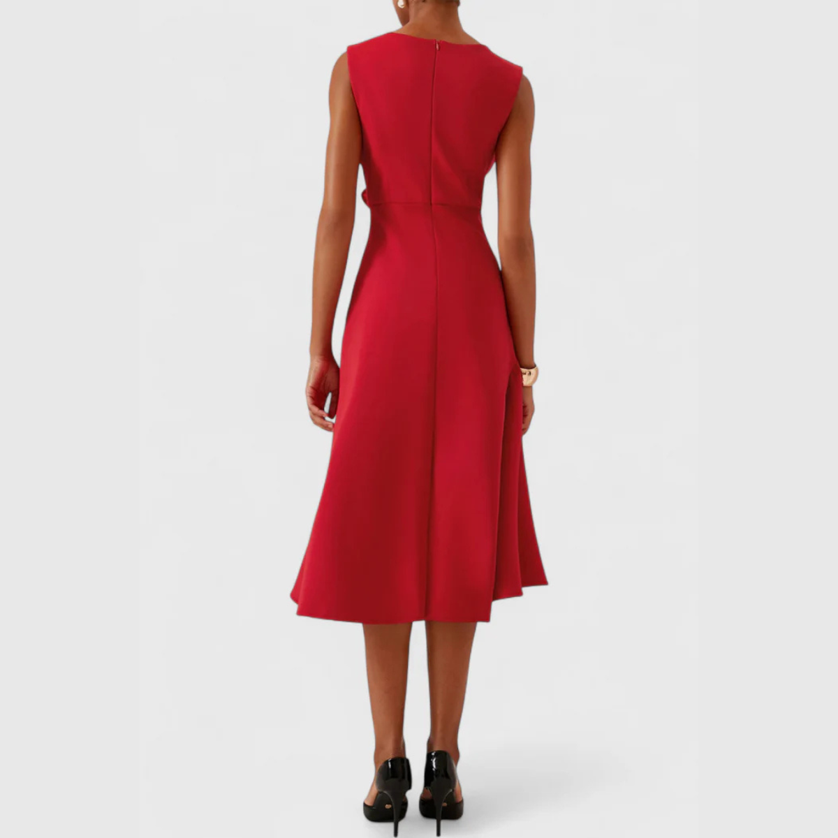 Beatrice | Women's Draped Asymmetrisches Midi Dress