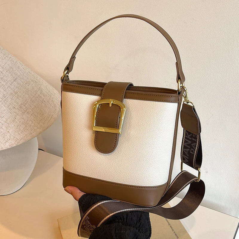 Designer Small Bucket Bag Women Fashion Cute Classic Elegant Retro Crossbody Bag  Milanni Fashion   