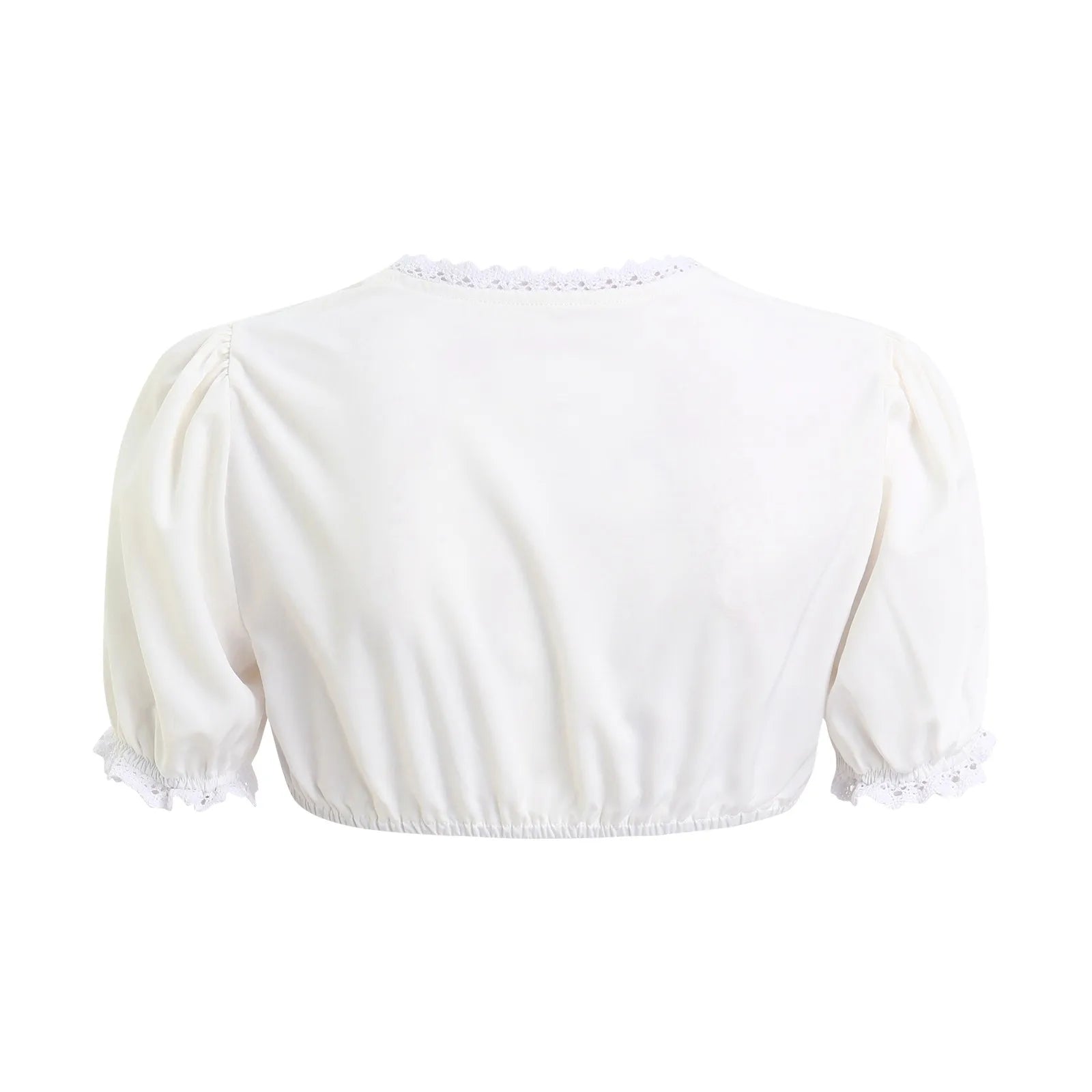 Women's Elegant Dirndl Blouse White  Milanni Fashion   