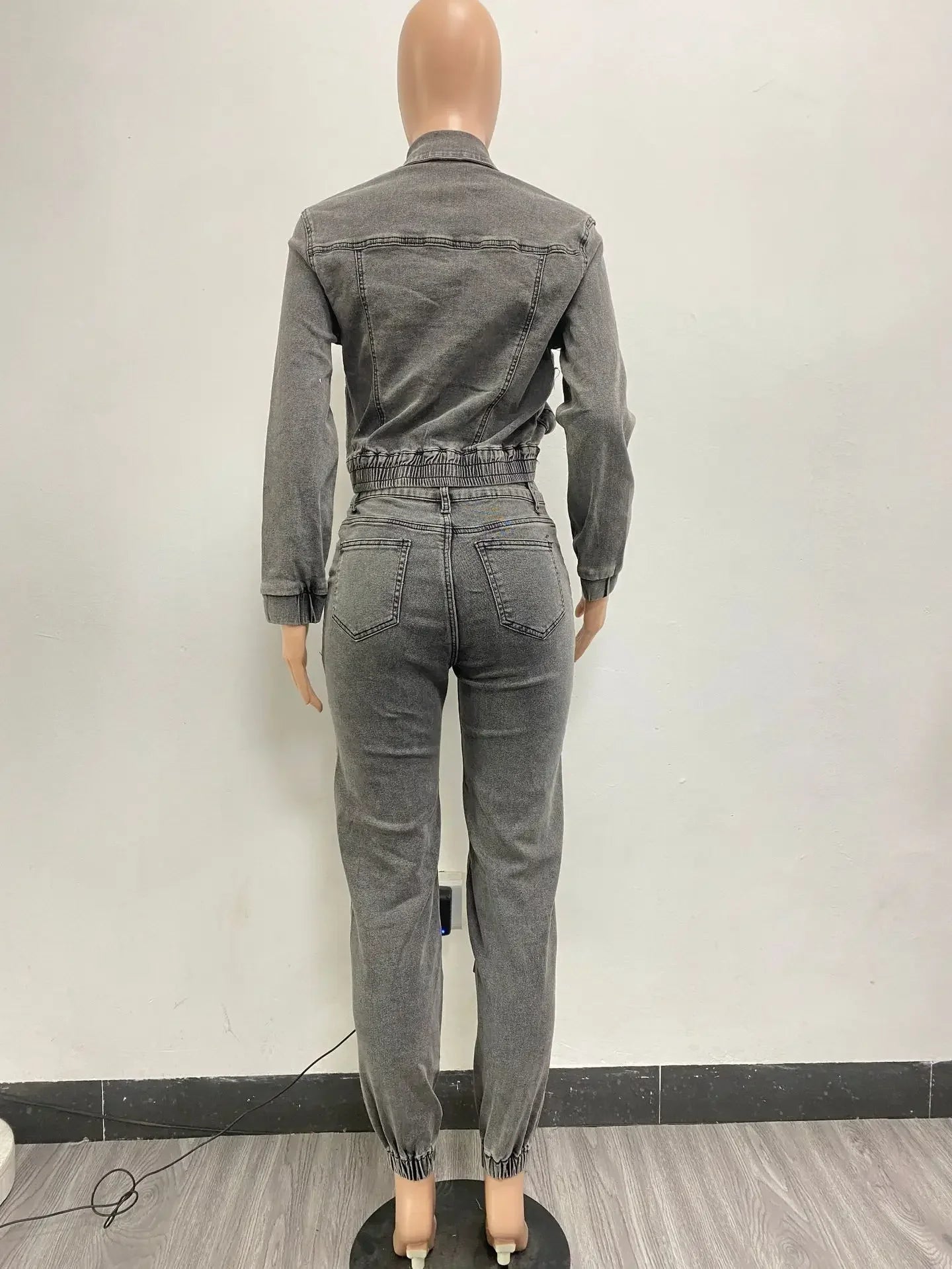 Sexy Casual Matching Denim Jacket & Trouser Multi Pockets Denim Pants Outfit  Milanni Fashion   