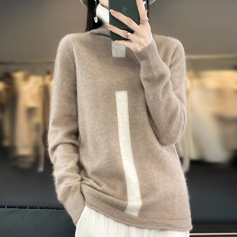 Cashmere Turtleneck Sweater Soft Warm Winter Jumper Pullover Outwear for Women Stylish and Cozy Wear Milanni Fashion