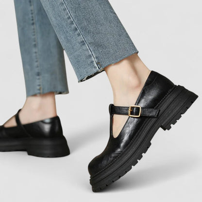 Emilia | Women's Platform T Strap Casual Shoes