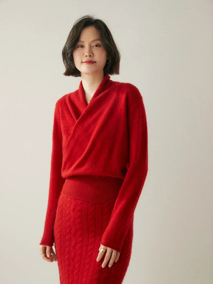 Laura | Women's Wrap Cozy Soft Sweater