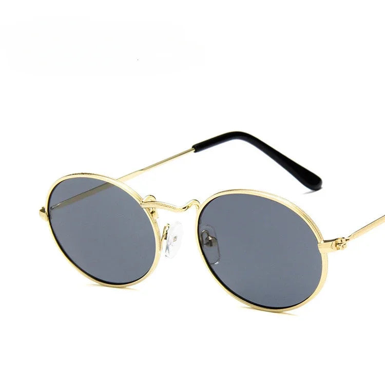 Elliptical Metal Trendy Retro Sunglasses Fashionable Women's Classic Sunglasses  Milanni Fashion   