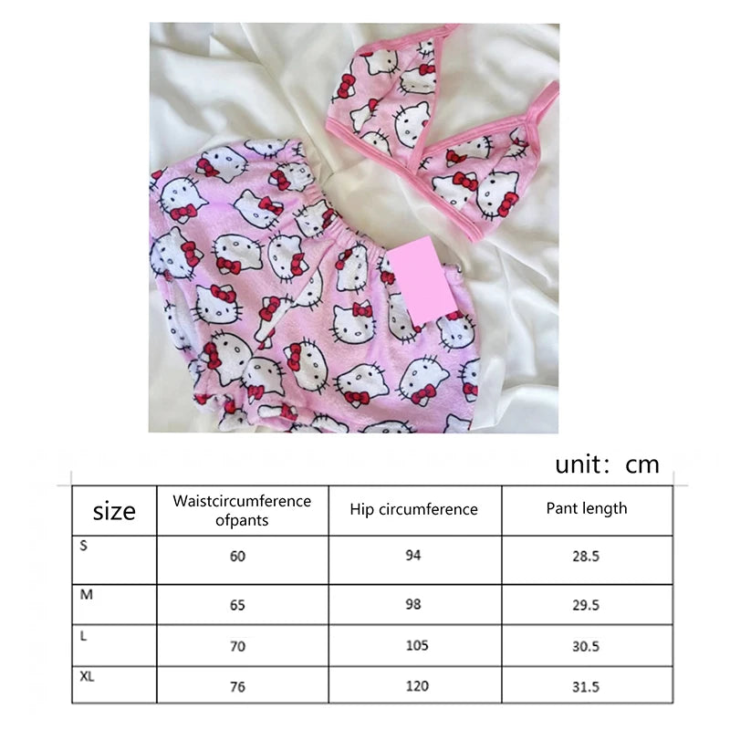 Fashion Loose Cat Cartoon Suit for Women Stylish Blouse and Shorts Set Perfect Beach Wear Casual Outfit Milanni Fashion